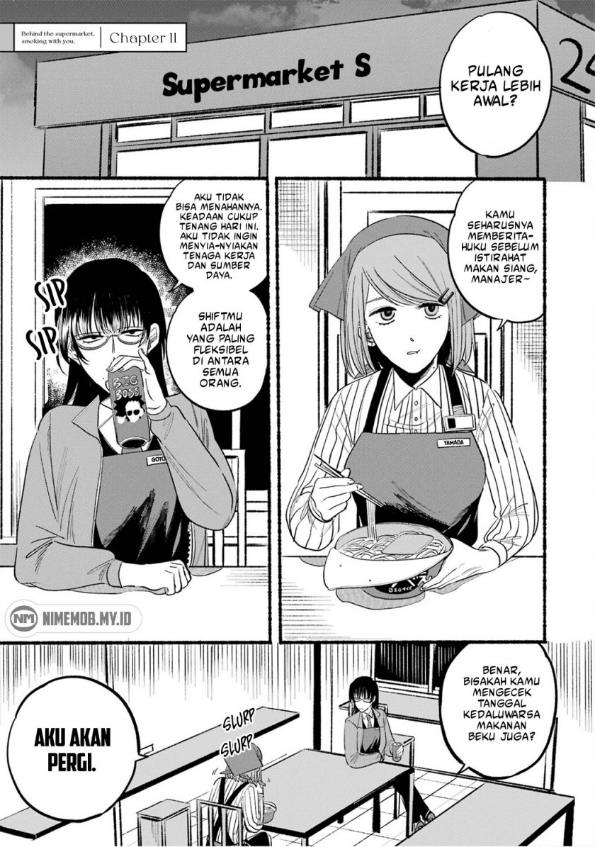 Manga A Story About Smoking at the Back of the Supermarket Chapter 11 gambar 2