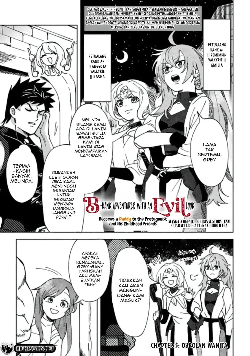 Manga B-Rank Adventurer With an Evil Look Becomes a Daddy to the Protagonist and His Childhood Friends (Akuninzura shita B-kyuu Boukensha) Chapter 5.1 gambar 2