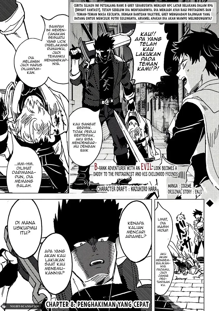 Manga B-Rank Adventurer With an Evil Look Becomes a Daddy to the Protagonist and His Childhood Friends (Akuninzura shita B-kyuu Boukensha) Chapter 8 gambar 2