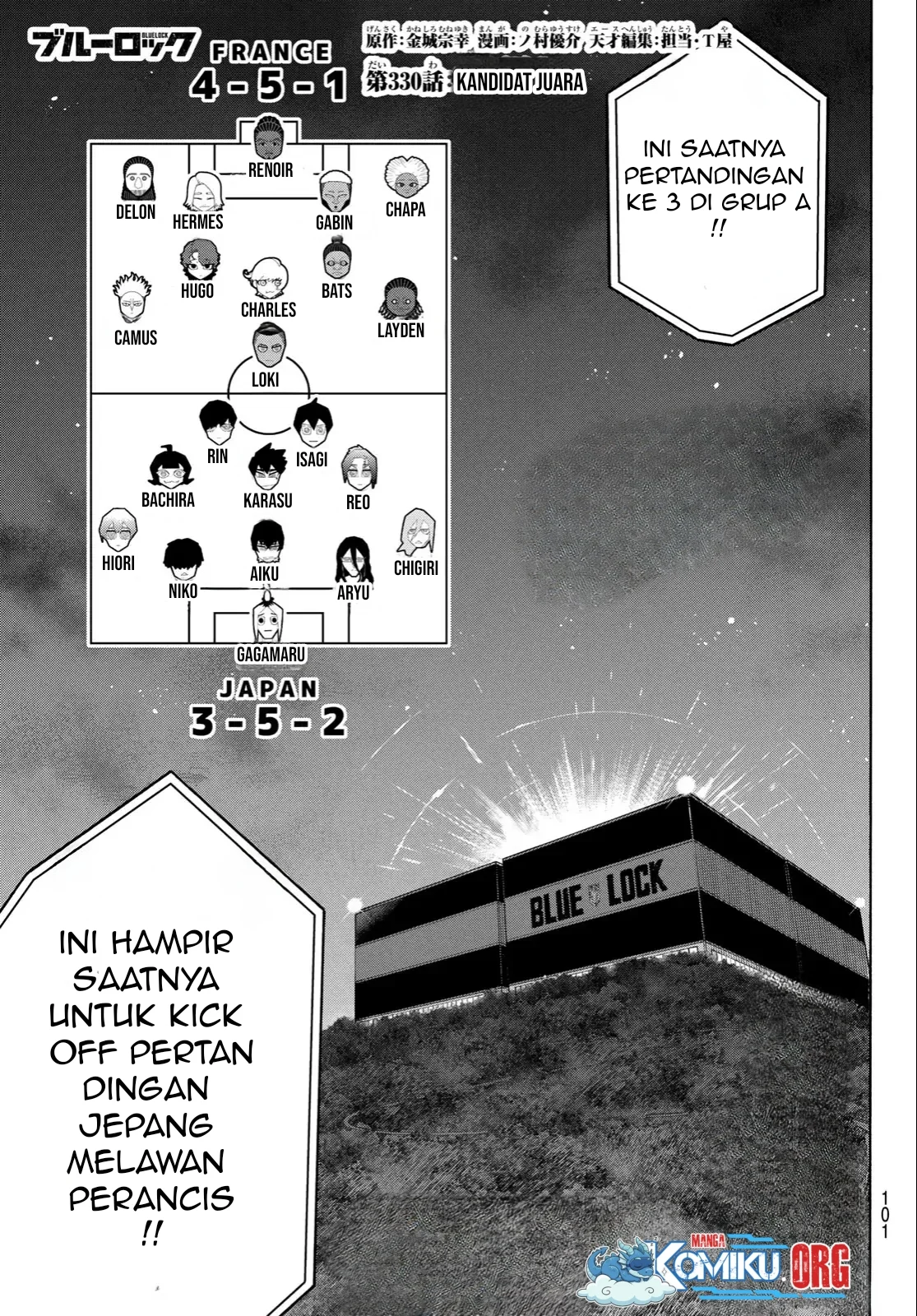 Manga Blue Lock Chapter 330 gambar 2