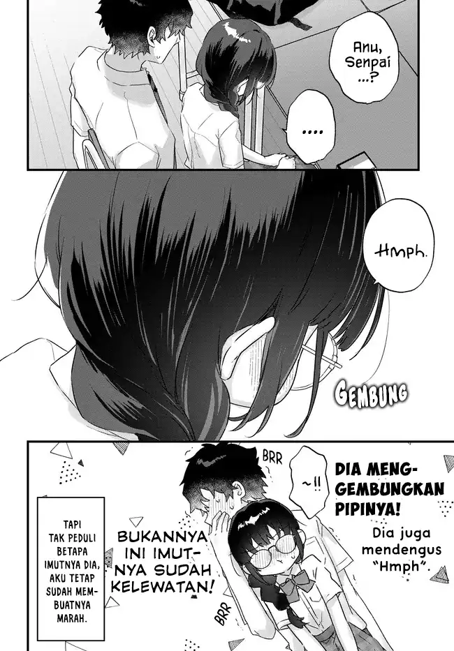 Manga Chiisakute Kawaii Bungeibu no Chiteki na Senpai o, Hiza no Ue ni Nosetara Mainichi Suwattekuru you ni natta Chapter 3.1 gambar 2