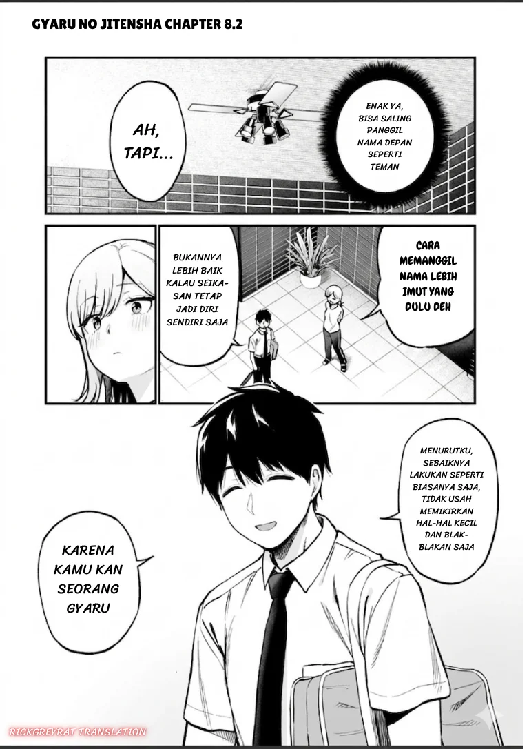 Manga Gyaru no Jitensha o Naoshitara Natsukareta Chapter 8.2 gambar 2