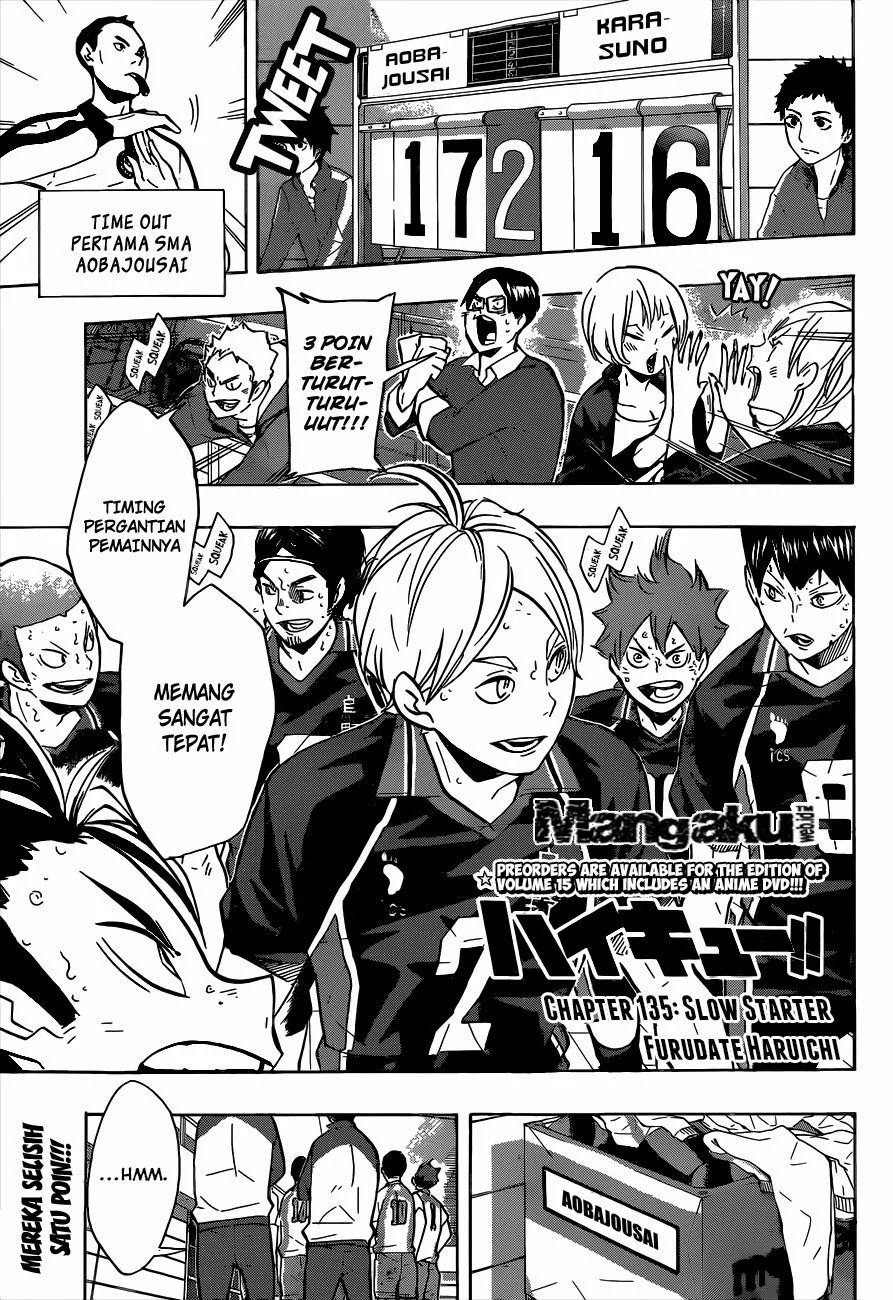 Manga Haikyuu!! Chapter 135 gambar 2