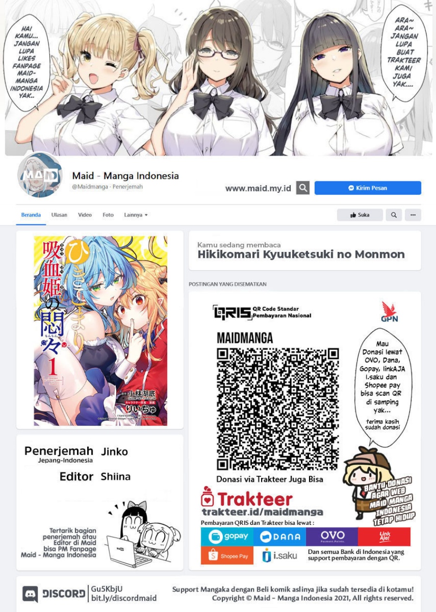 Manga Hikikomari Kyuuketsuki no Monmon Chapter 19 gambar 2