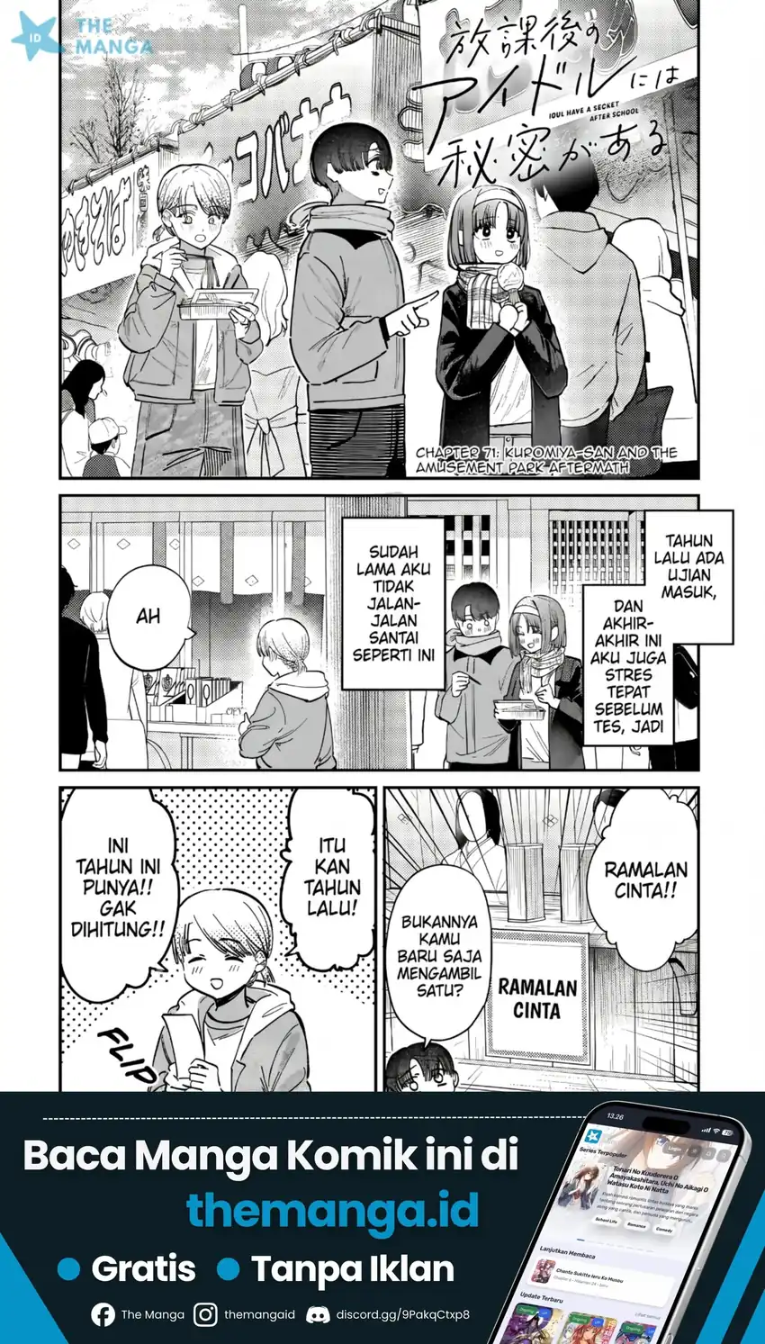 Manga Houkago no Idol ni wa Himitsu ga aru Chapter 71 gambar 2