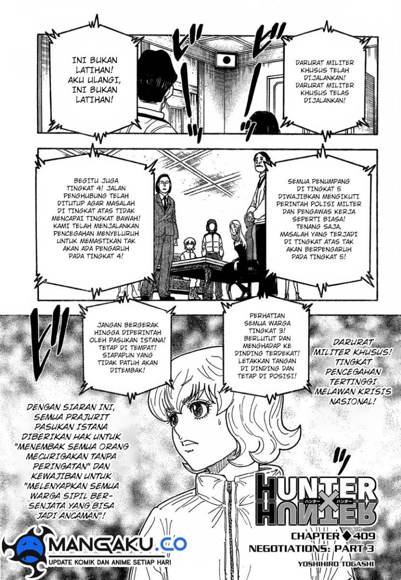 Manga Hunter x Hunter Chapter 409 gambar 2