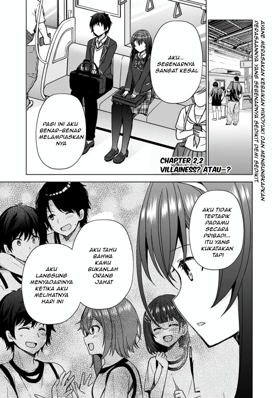 Manga Iinazuke ga Dekita to Omottara, Sono Iinazuke ga Gakkou de Yuumei na “Akuyaku Reijou” Dattan dakedo, Dou Sureba Ii? Chapter 2.2 gambar 2