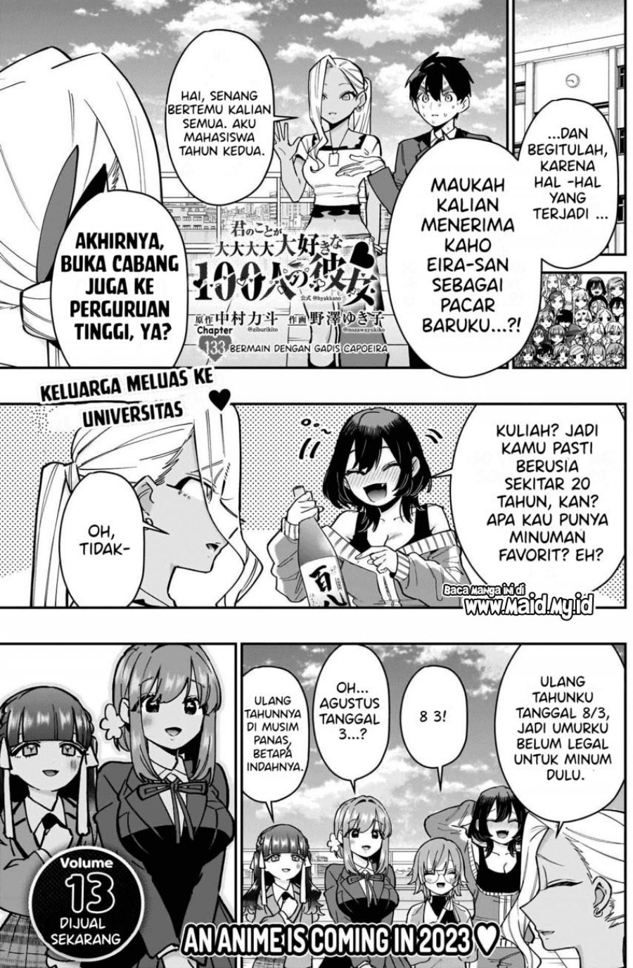 Kimi no Koto ga Dai Dai Dai Dai Daisuki na 100-ri no Kanojo Chapter 133 Gambar 3