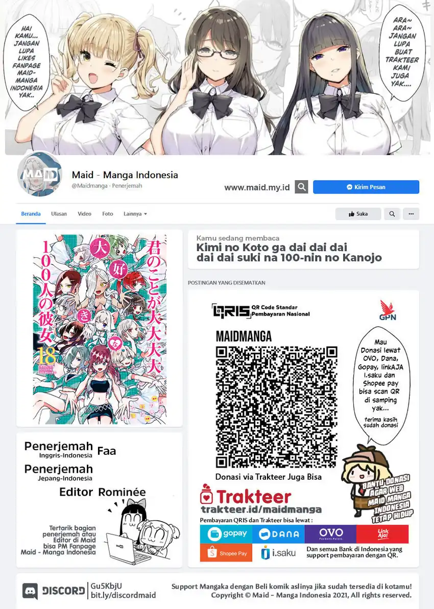 Manga Kimi no Koto ga Dai Dai Dai Dai Daisuki na 100-ri no Kanojo Chapter 142 gambar 2