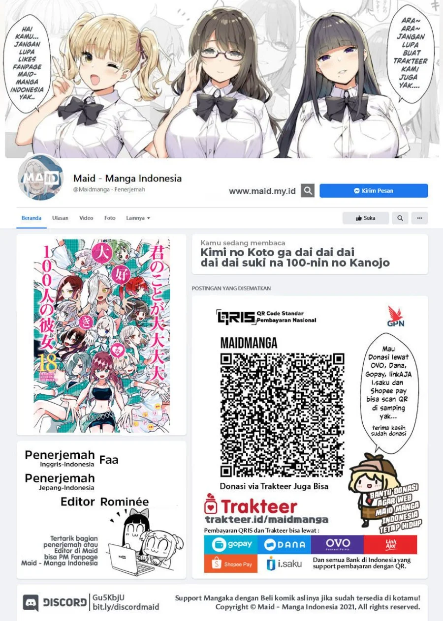 Manga Kimi no Koto ga Dai Dai Dai Dai Daisuki na 100-ri no Kanojo Chapter 151 gambar 2