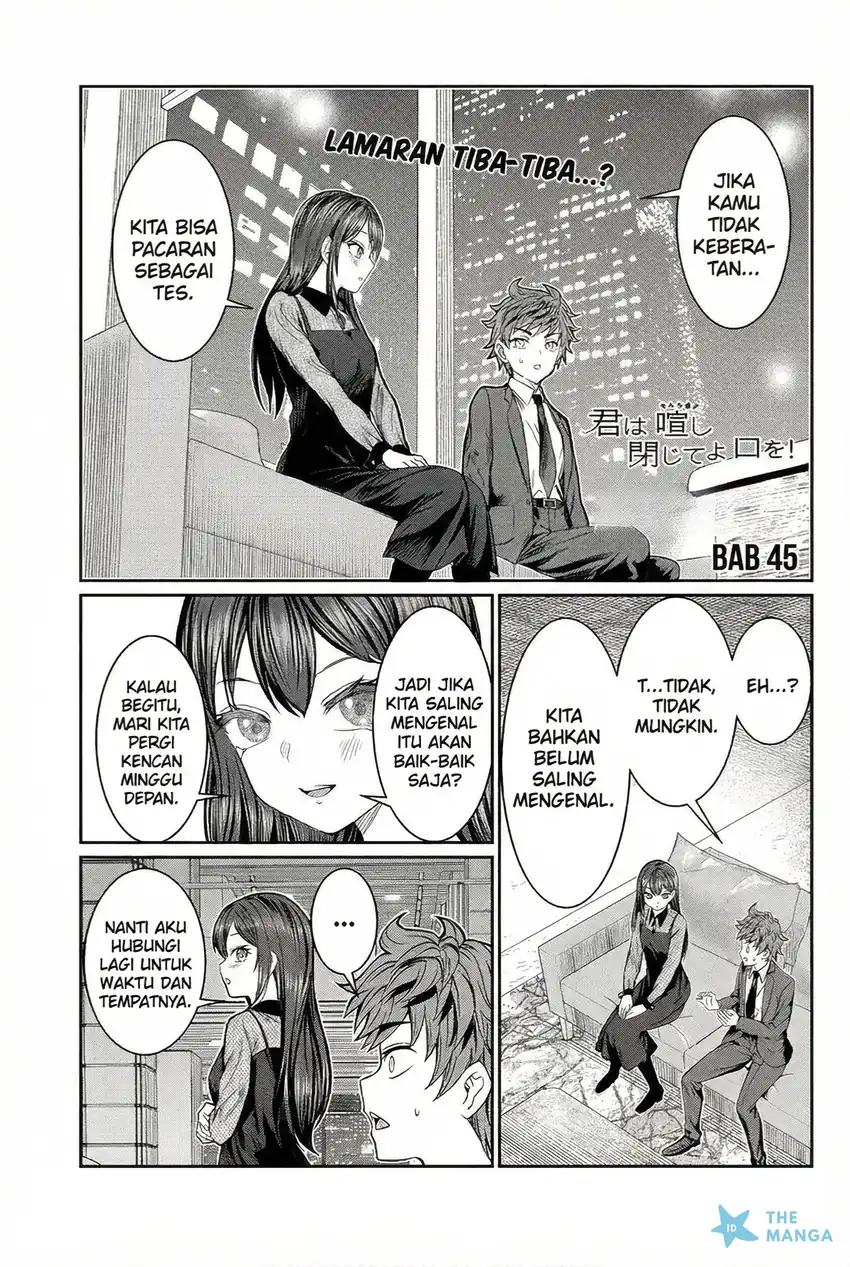 Manga Kimi wa Yakamashi Tojite yo Kuchi wo! Chapter 45 gambar 2