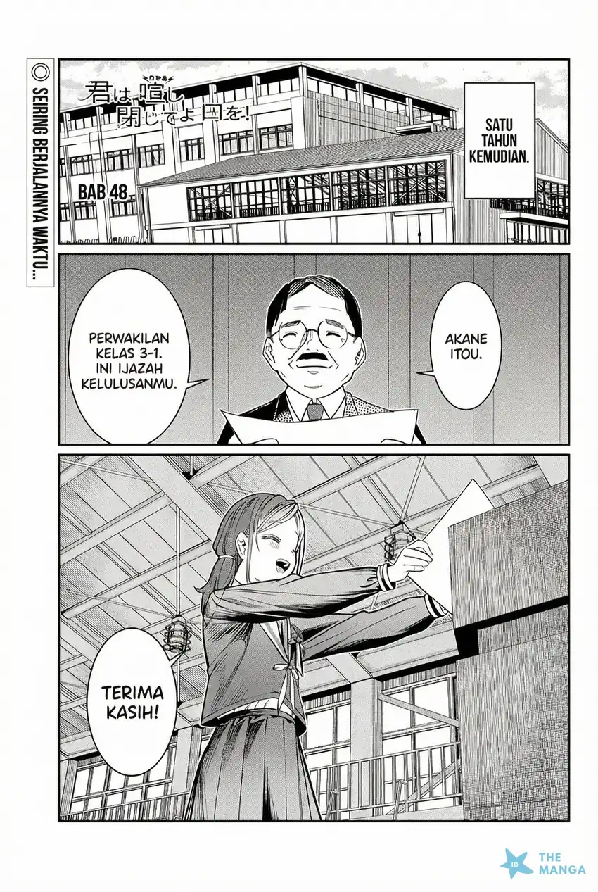 Manga Kimi wa Yakamashi Tojite yo Kuchi wo! Chapter 48 gambar 2