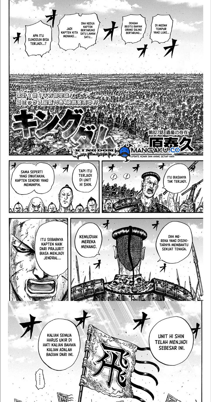 Manga Kingdom Chapter 827 gambar 2