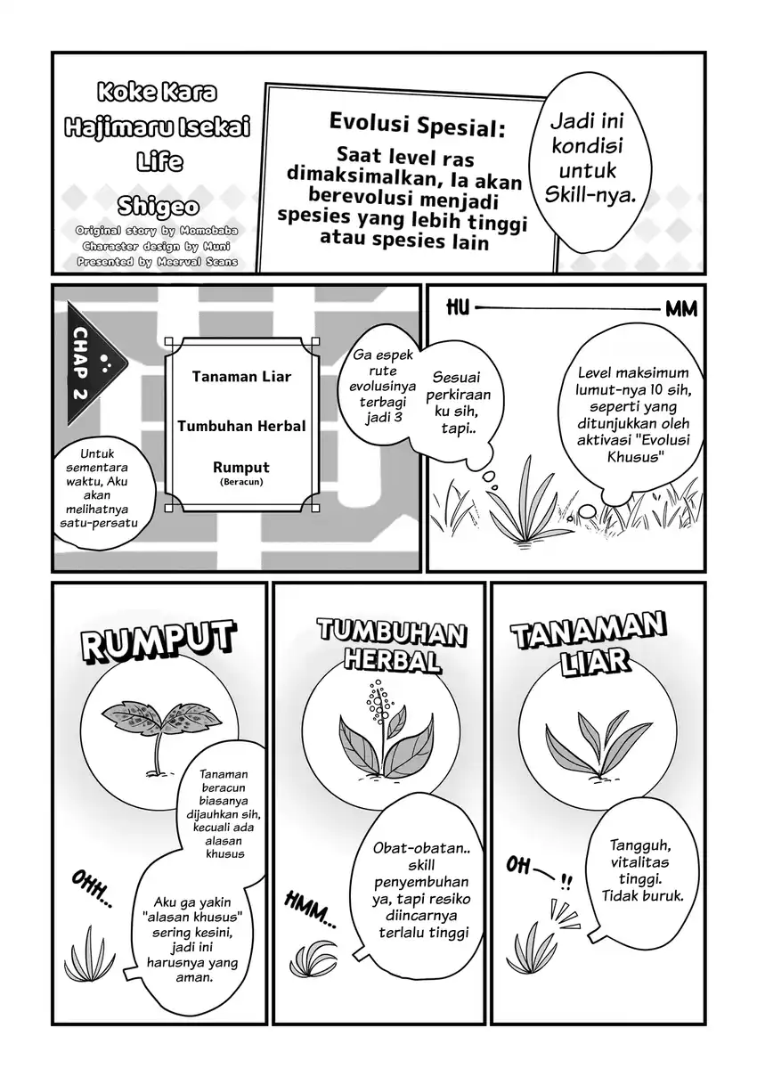Manga Koke kara Hajimaru Isekai Life Chapter 2.1 gambar 2