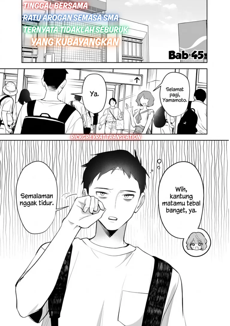 Manga Koko Jidai ni Gomandatta Jou sama to no Dousei Seikatsu wa Igaito Igokochi ga Warukunai Chapter 45 gambar 2