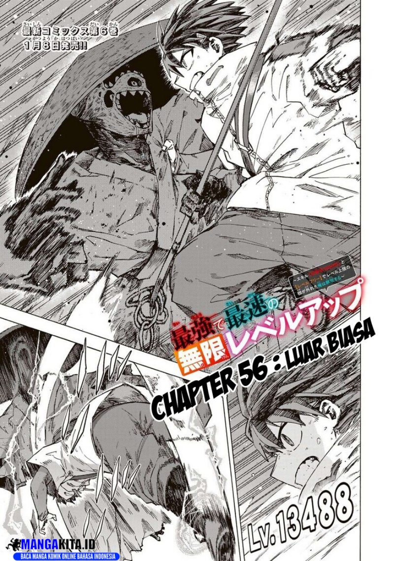 Manga Saikyou de Saisoku no Mugen Level Up Chapter 56 gambar 2