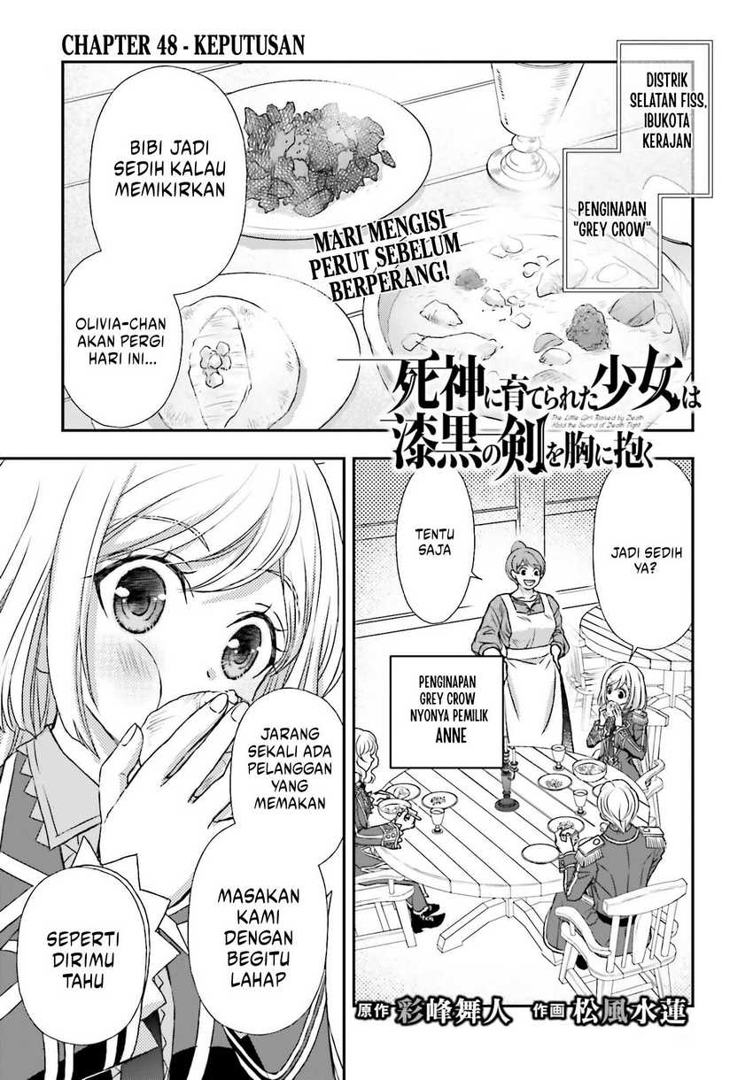 Manga Shinigami ni Sodaterareta Shoujo wa Shikkoku no Tsurugi wo Mune ni Idaku Chapter 48 gambar 2