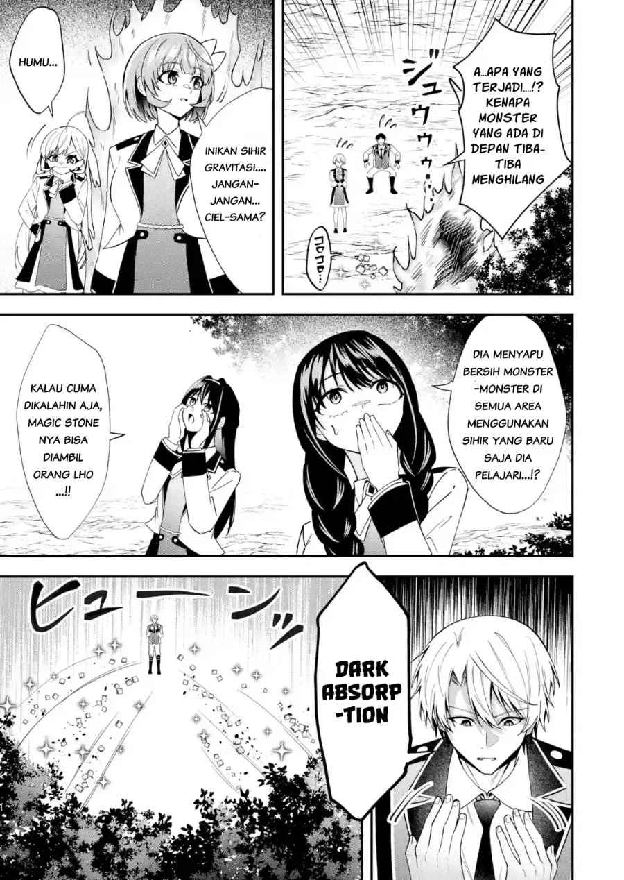 Manga Shokei Flag No Akuyaku Kizoku Ni Tensei Shitaga, Shinitakunainode Yami Maho Wo Kiwamete Heroine Tachi Wo Sukuimasu Byojakuna Heroine Wo Care Shitara Naze Ka Ore Ga Dekiai Sareta Ken Chapter 5.4 gambar 2