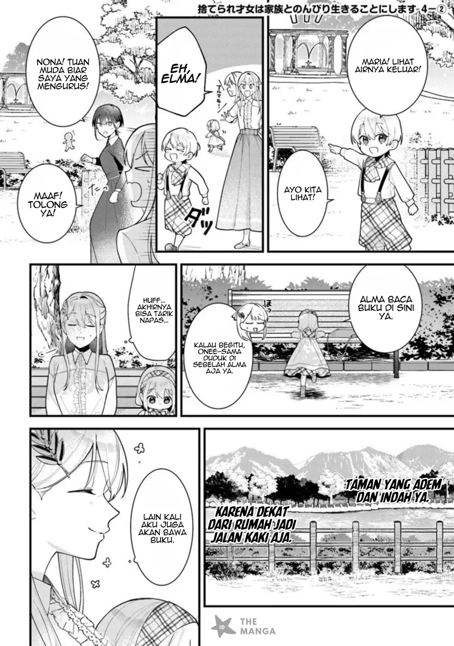 Manga Suterare Saijo Wa Kazoku To Nonbiri Ikiru Koto Ni Shimasu Chapter 4.2 gambar 2
