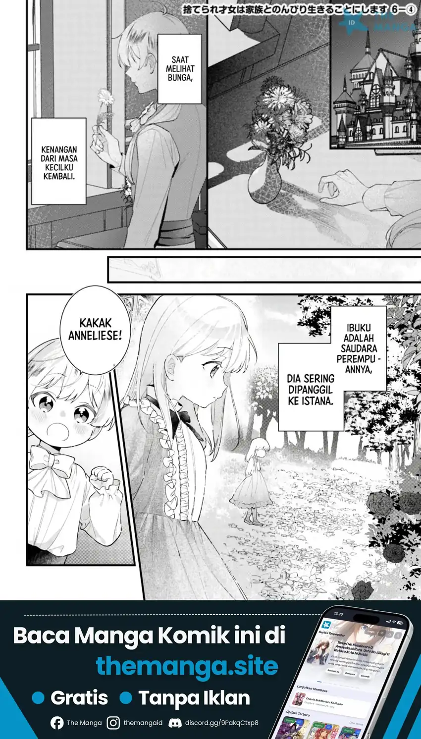 Manga Suterare Saijo Wa Kazoku To Nonbiri Ikiru Koto Ni Shimasu Chapter 6.4 gambar 2