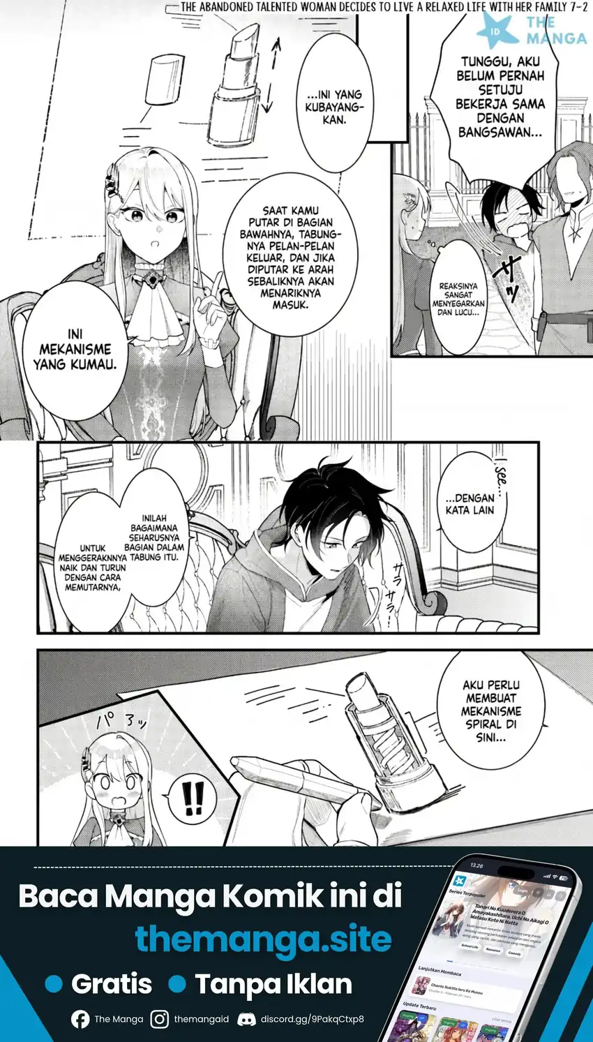 Manga Suterare Saijo Wa Kazoku To Nonbiri Ikiru Koto Ni Shimasu Chapter 7.2 gambar 2