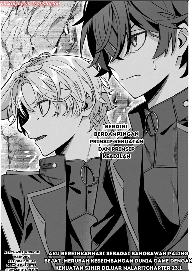 Manga Taida na Akujo Kizoku ni Tensei Shita Ore, Shinario o Bukko wa Shitara Kikaku-gai no Maryoku de Saikyou ni Natta Chapter 23.1 gambar 2