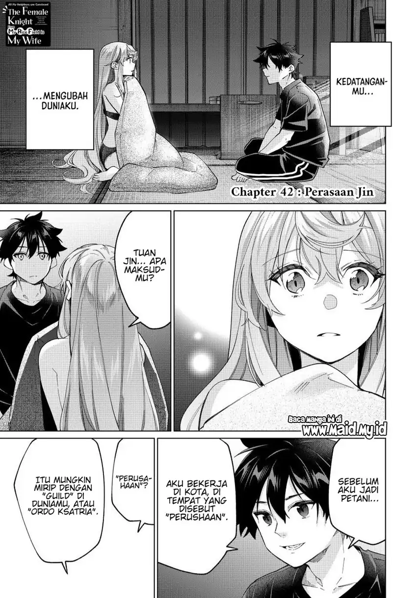 Tanbo de Hirotta Onna Kishi, Inaka de Ore no Yome da to Omowareteiru Chapter 42 Gambar 3
