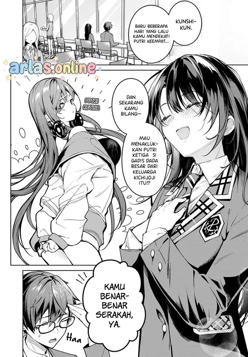 Manga Tier 1 Shimai: Yuumei Yonshimai wa Boku nashi de wa Ikirarenai Chapter 3.1 gambar 2
