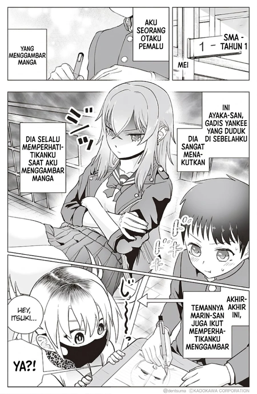 Manga Tonari no Seki no Yankee JK no Jakuten Chapter 18 gambar 2