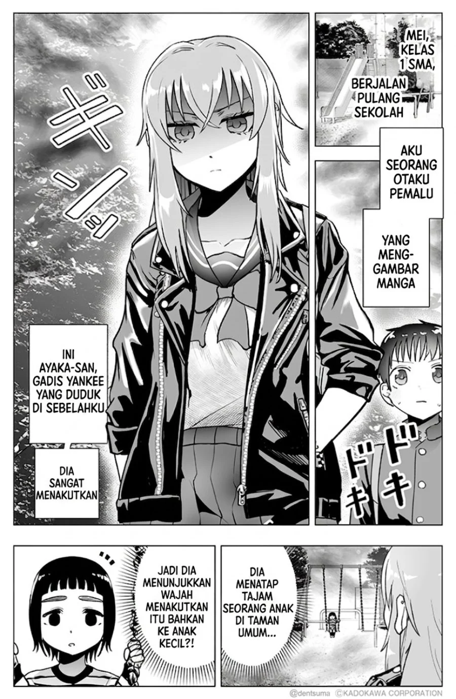 Manga Tonari no Seki no Yankee JK no Jakuten Chapter 19 gambar 2