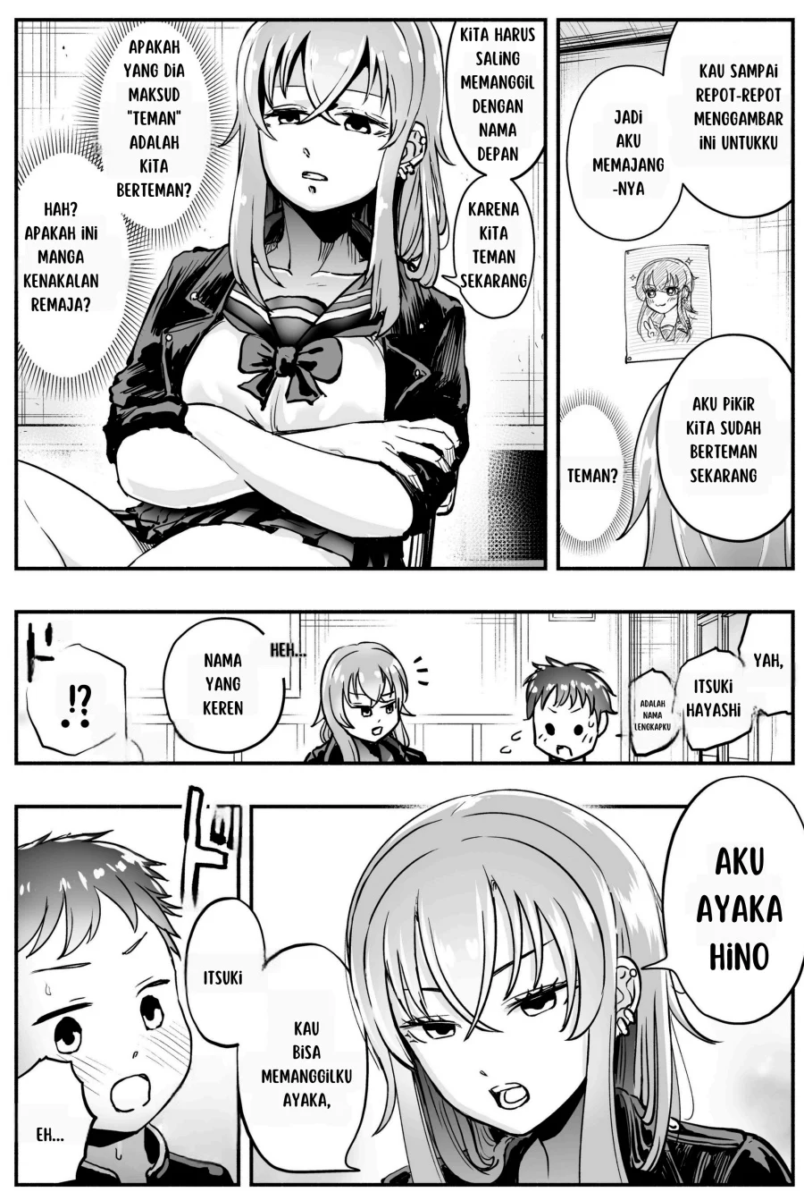 Manga Tonari no Seki no Yankee JK no Jakuten Chapter 2 gambar 2
