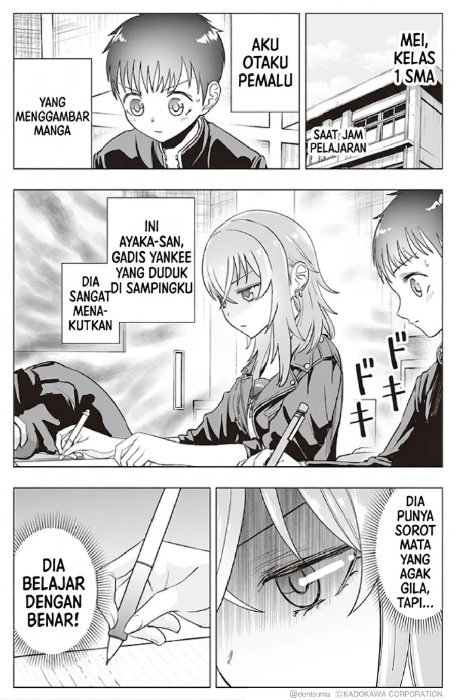 Manga Tonari no Seki no Yankee JK no Jakuten Chapter 21 gambar 2
