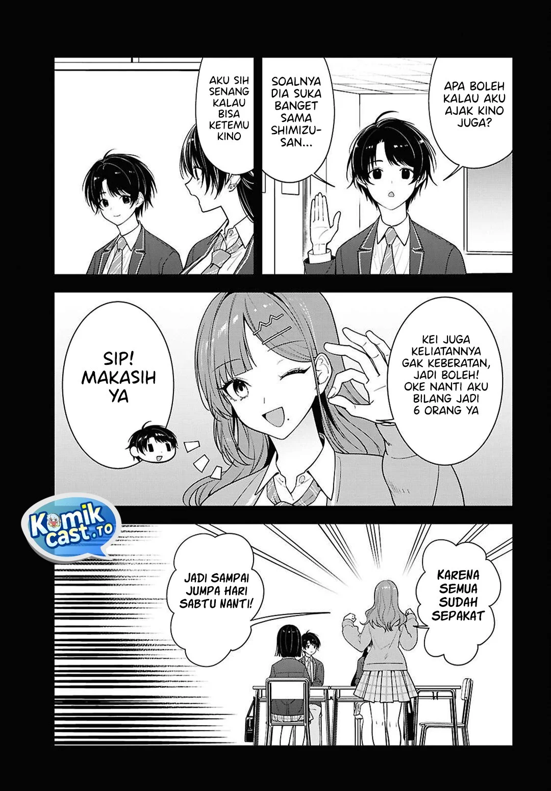 Tonari no Seki no Yankee Shimizu-san ga Kami o Kuroku Sometekita Chapter 18 - Halaman 4