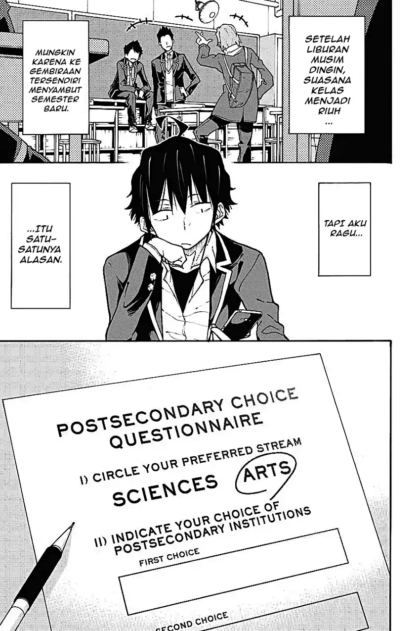 Yahari Ore no Seishun Love Come wa Machigatteiru @comic Chapter 74 Gambar 3
