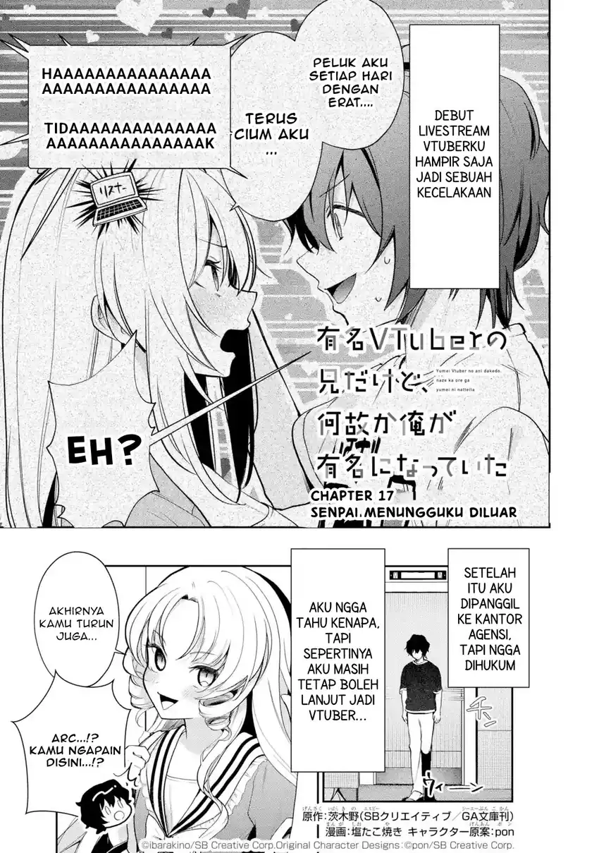 Manga Yuumei VTuber no Ani Dakedo Nazeka Ore ga Yuumei ni Natteita Chapter 17.1 gambar 2