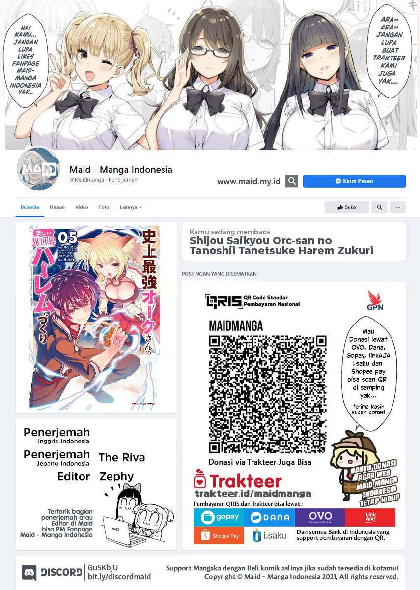 Manga Shijou Saikyou Orc-san no Tanoshii Tanetsuke Harem Zukuri Chapter 57 gambar 2