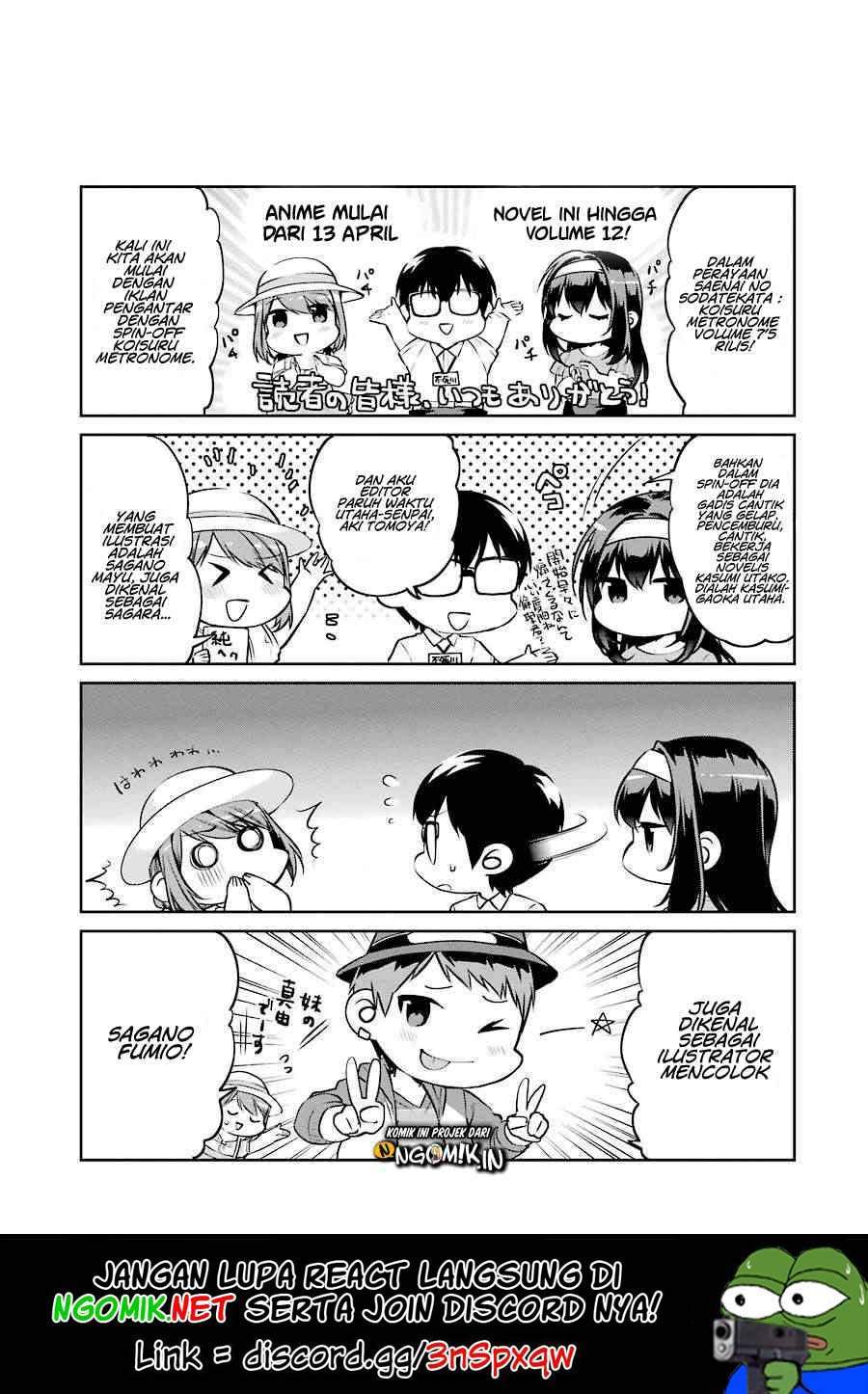 Manga Saenai Heroine no Sodatekata: Koisuru Metronome Chapter 41.2 gambar 2