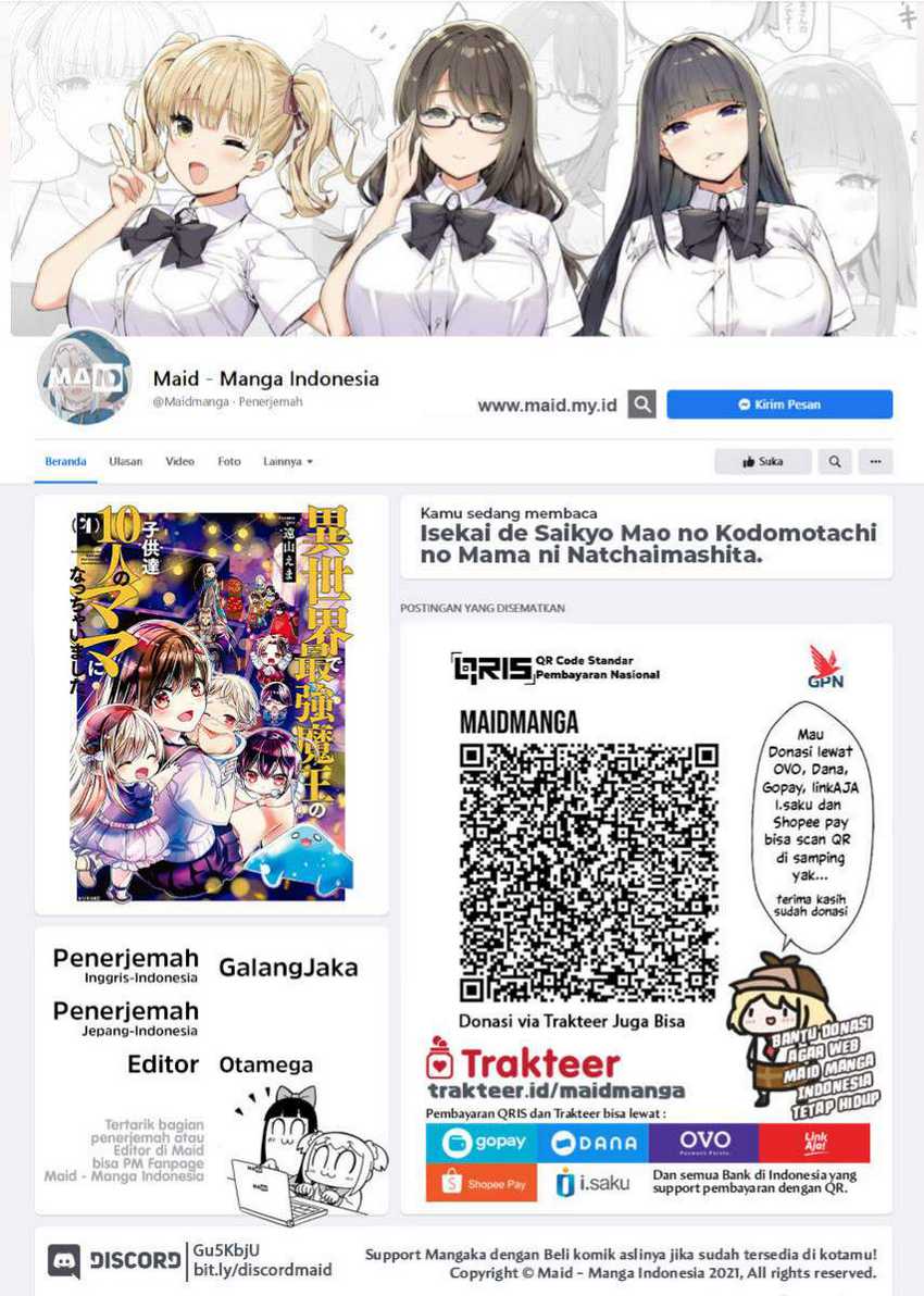 Manga Isekai de Saikyo Mao no Kodomotachi no Mama ni Natchaimashita. Chapter 17.5 gambar 2