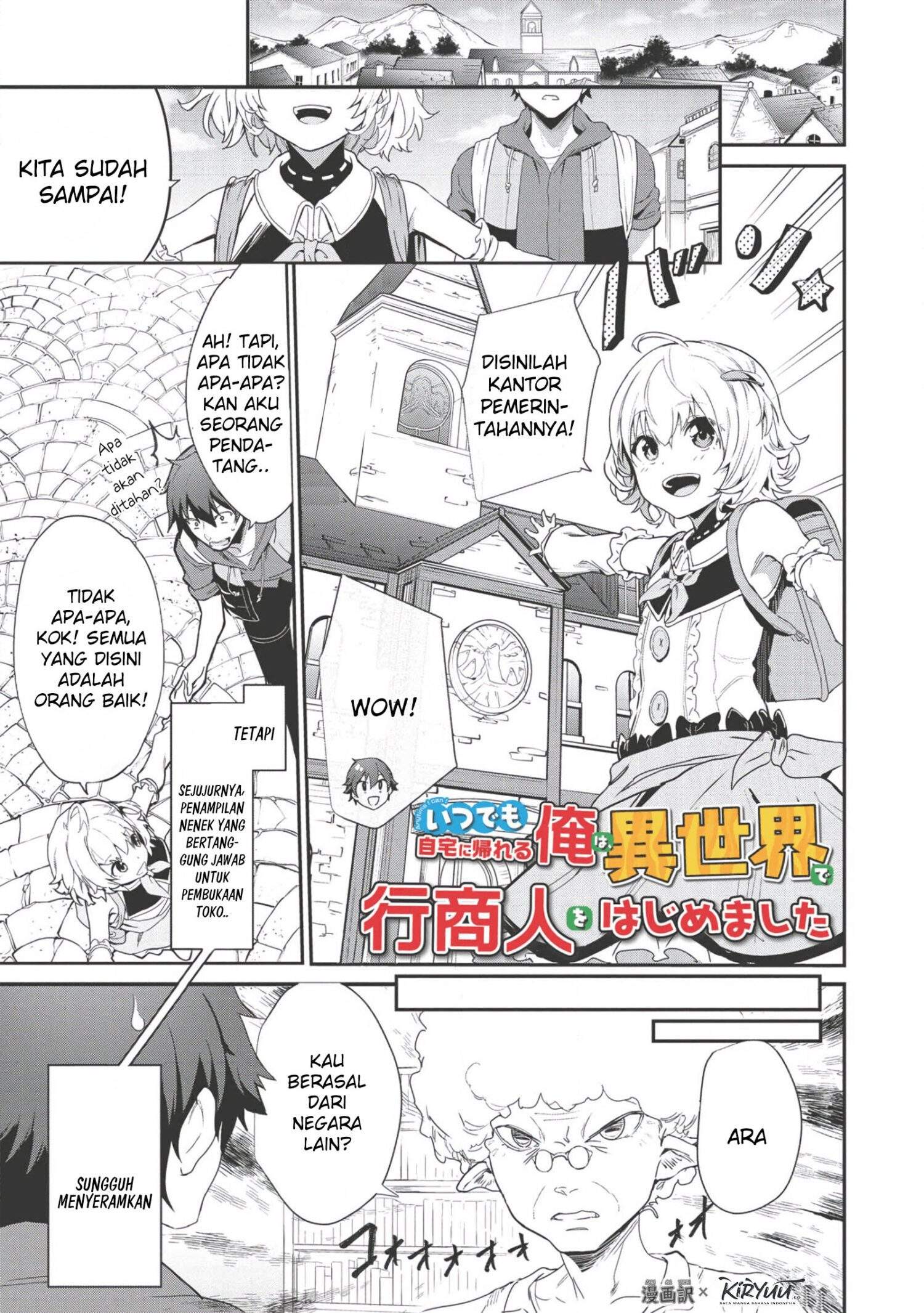 Manga Itsu Demo Jitaku ni Kaereru Ore wa, Isekai de Gyoushoujin o Hajimemashita Chapter 2 gambar 2