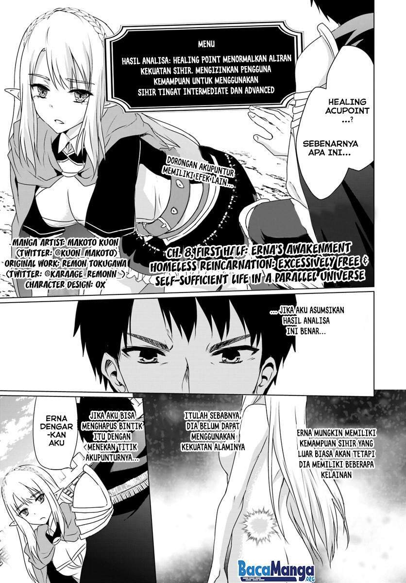Manga Homeless Tensei: Isekai De Jiyuu Sugiru Majutsu Jisoku Seikatsu Chapter 8.1 gambar 2