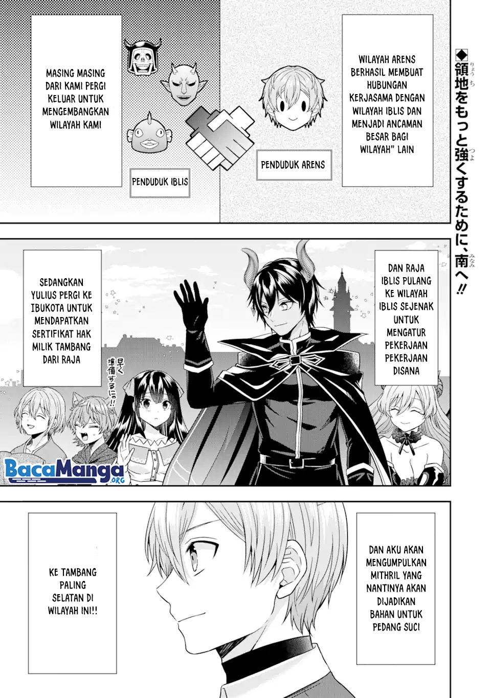 Manga Tensei Ryoushu no Yuuryou Kaitaku: Zensei no Kioku o Ikashite White ni Tsutometara, Yuunou na Jinzai ga Atsumari Sugimashita Chapter 14.1 gambar 2
