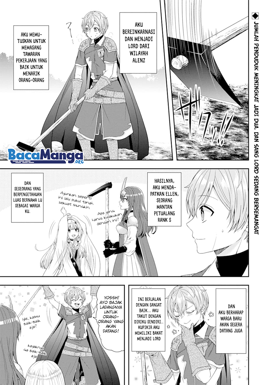 Manga Tensei Ryoushu no Yuuryou Kaitaku: Zensei no Kioku o Ikashite White ni Tsutometara, Yuunou na Jinzai ga Atsumari Sugimashita Chapter 03.1 gambar 2