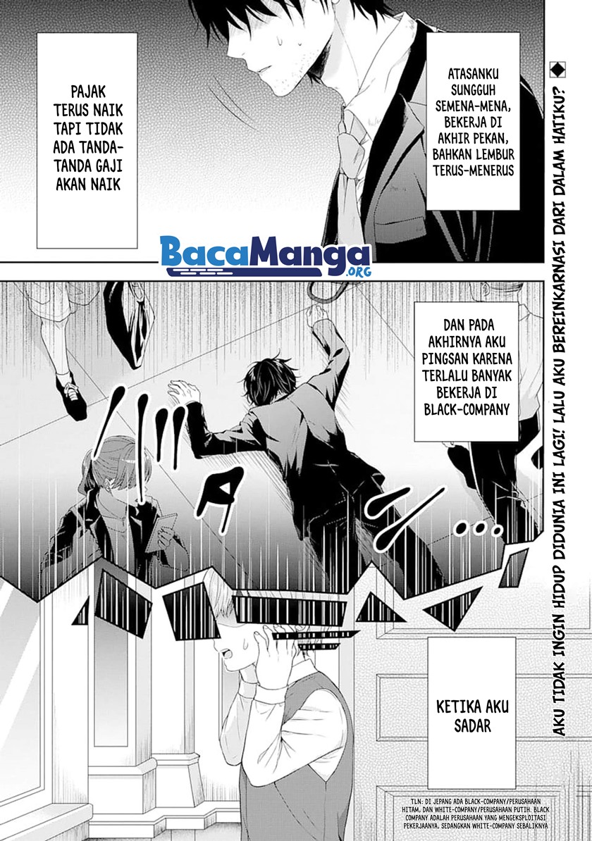 Manga Tensei Ryoushu no Yuuryou Kaitaku: Zensei no Kioku o Ikashite White ni Tsutometara, Yuunou na Jinzai ga Atsumari Sugimashita Chapter 01.1 gambar 2
