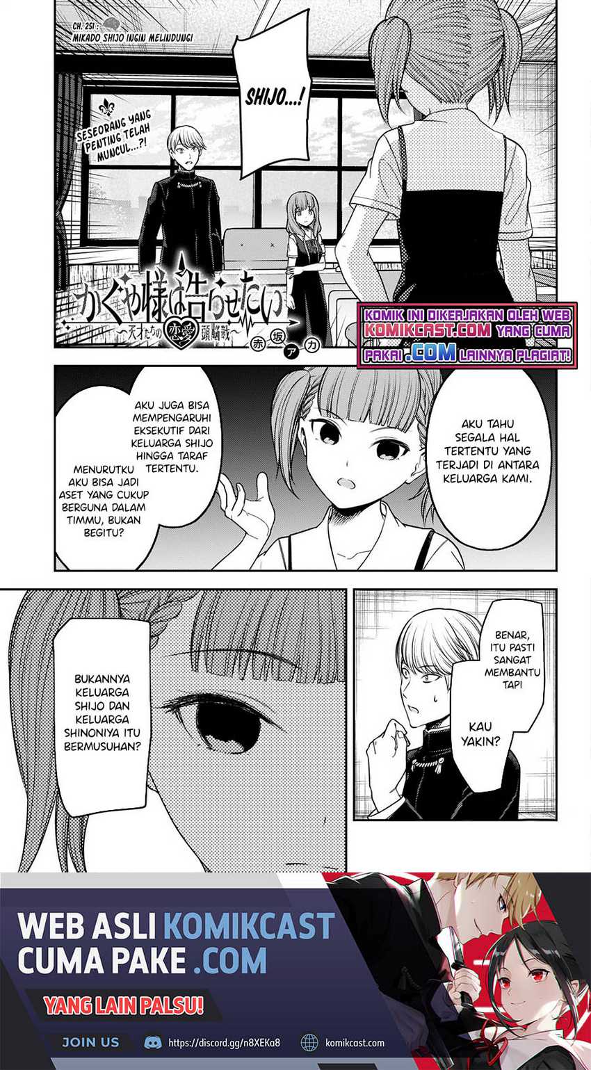 Manga Kaguya-sama wa Kokurasetai – Tensai-tachi no Renai Zunousen Chapter 251 gambar 2