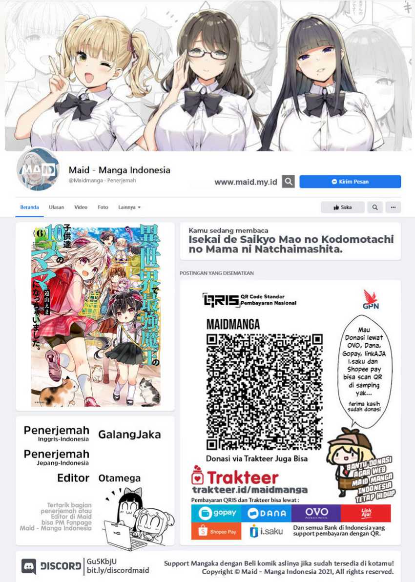 Manga Isekai de Saikyo Mao no Kodomotachi no Mama ni Natchaimashita. Chapter 27 gambar 2