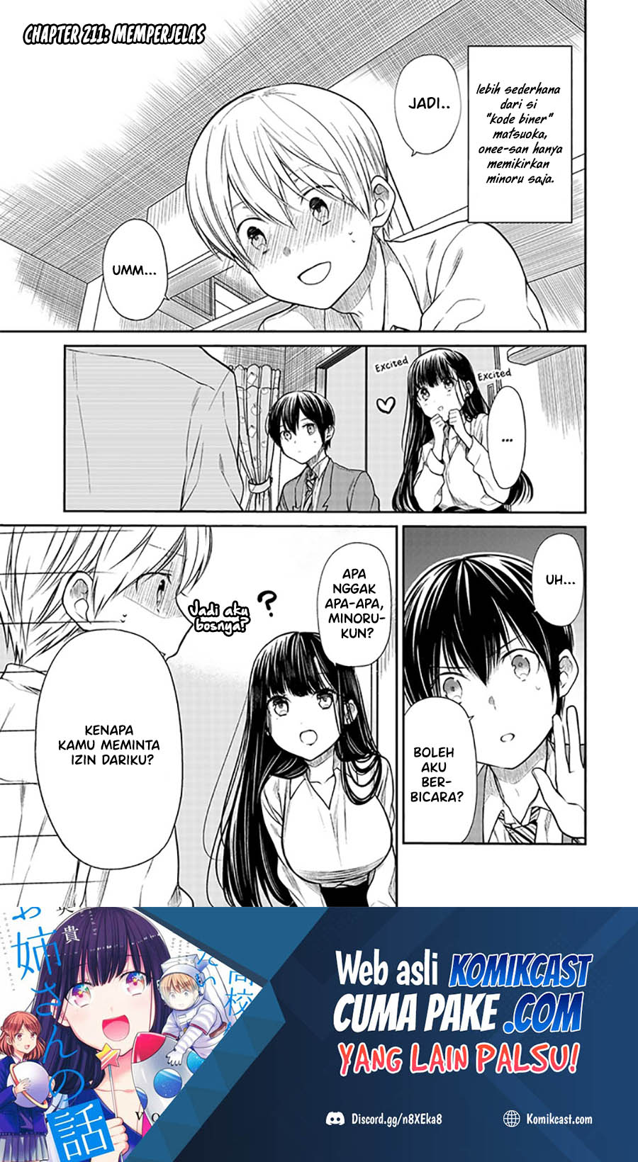 Manga Danshi Koukousei wo Yashinaitai Onee-san no Hanashi Chapter 211 gambar 2