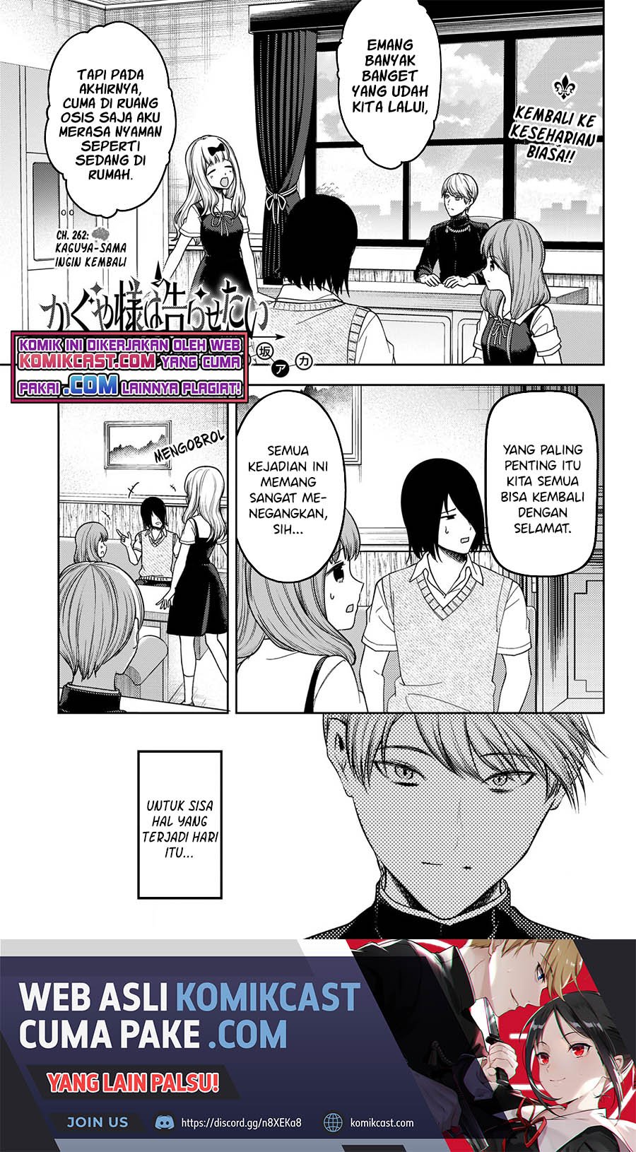 Manga Kaguya-sama wa Kokurasetai – Tensai-tachi no Renai Zunousen Chapter 262 gambar 2