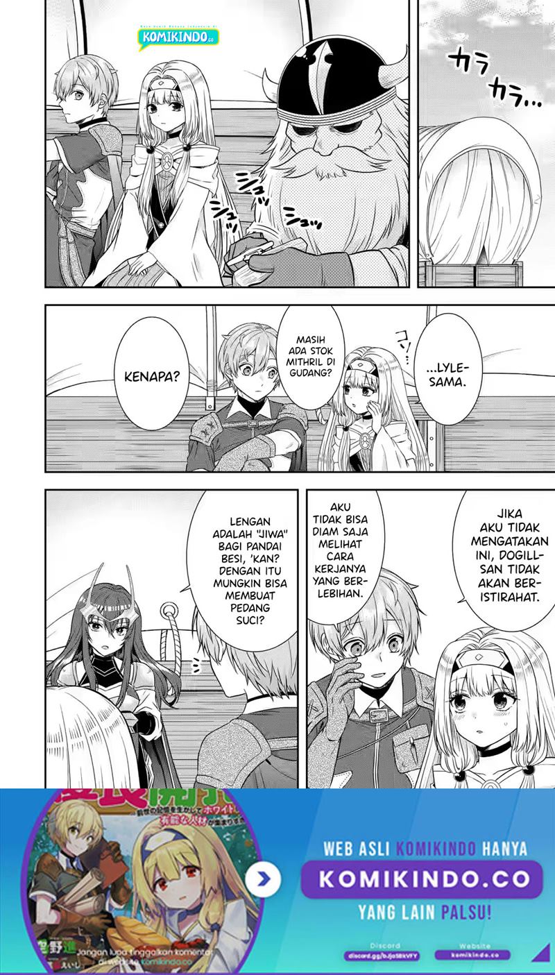 Manga Tensei Ryoushu no Yuuryou Kaitaku: Zensei no Kioku o Ikashite White ni Tsutometara, Yuunou na Jinzai ga Atsumari Sugimashita Chapter 21.2 gambar 2