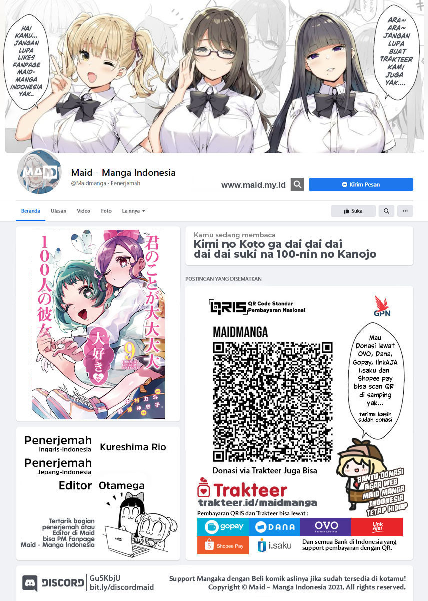 Manga Kimi no Koto ga Dai Dai Dai Dai Daisuki na 100-ri no Kanojo Chapter 95 gambar 2
