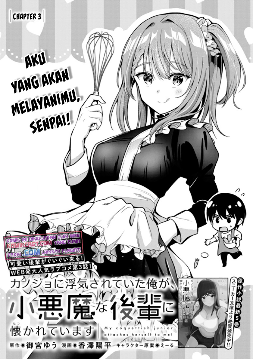 Kanojo ni Uwaki Sareteita Ore ga Koakuma na Kouhai ni Natsukarete Imasu Chapter 03 Gambar 3